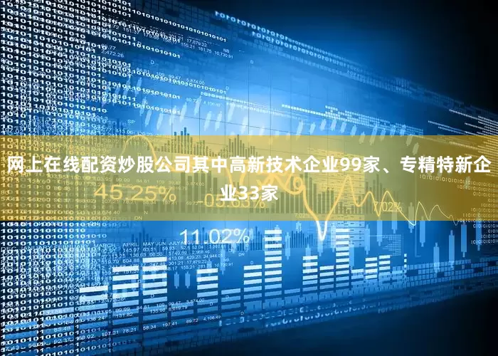 网上在线配资炒股公司其中高新技术企业99家、专精特新企业33家